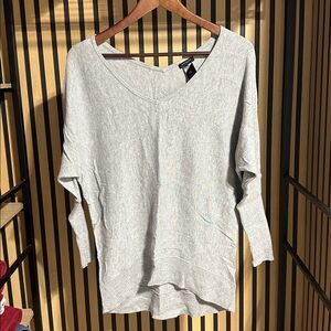 Ann Taylor Heather Gray Knit Top